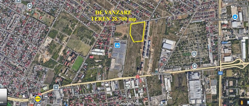 Pantelimon, de vanzare teren,